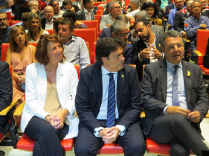 Diada Nacional 2019. Acte institucional a l'Auditori Josep Irla, amb parlaments de Marta Madrenas, Miquel Noguer i Pere Vila