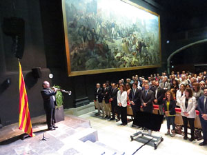 Diada Nacional 2019. Acte institucional a l'Auditori Josep Irla, amb parlaments de Marta Madrenas, Miquel Noguer i Pere Vila