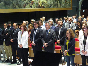 Diada Nacional 2019. Acte institucional a l'Auditori Josep Irla, amb parlaments de Marta Madrenas, Miquel Noguer i Pere Vila