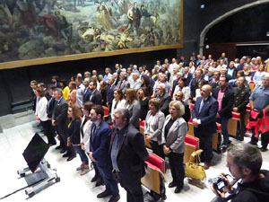 Diada Nacional 2019. Acte institucional a l'Auditori Josep Irla, amb parlaments de Marta Madrenas, Miquel Noguer i Pere Vila