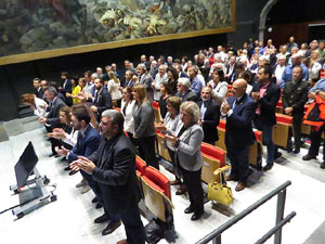 Diada Nacional 2019. Acte institucional a l'Auditori Josep Irla, amb parlaments de Marta Madrenas, Miquel Noguer i Pere Vila