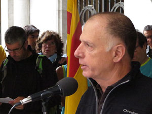 Diada Nacional 2019. Concentraci&oacute; a la pla&ccedil;a del Vi, lectura del manifest i cant de Els Segadors