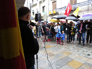 Diada Nacional 2019. Concentraci&oacute; a la pla&ccedil;a del Vi, lectura del manifest i cant de Els Segadors