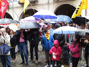 Diada Nacional 2019. Concentraci&oacute; a la pla&ccedil;a del Vi, lectura del manifest i cant de Els Segadors