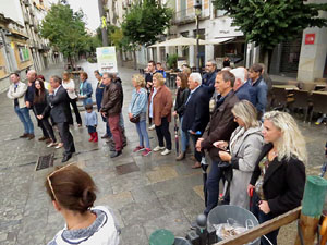 Diada Nacional 2019. Homenatge floral a Carles Rahola a la Rambla de la Llibertat
