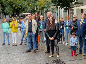 Diada Nacional 2019. Homenatge floral a Carles Rahola a la Rambla de la Llibertat
