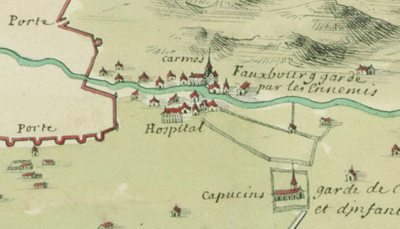 Convent i esgl&eacute;sia del Carme fora muralles. 1653