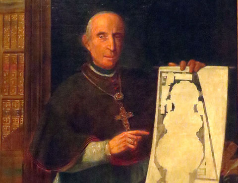 Retrat del bisbe Miquel Pontich (1632-1699). An&ograve;nim. Darrer ter&ccedil; del segle XVII. Oli sobre tela