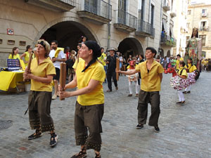 Arribada de la Flama del Canig&oacute; 2019 a la pla&ccedil;a del Vi