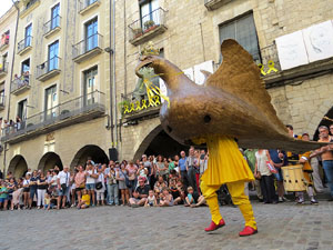 Arribada de la Flama del Canig&oacute; 2019 a la pla&ccedil;a del Vi