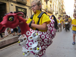 Cercavila de la Flama del Canig&oacute; 2019 fins la pla&ccedil;a del Vi