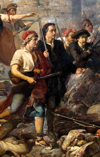Detall de 'El Gran Dia de Girona', de Ramon Mart&iacute; Alsina. 1863-1864