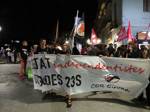 Manifestaci&oacute; per la llibertat dels nou CRD's detinguts a Sabadell i altres poblacions