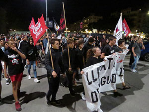 Manifestaci&oacute; per la llibertat dels nou CRD's detinguts a Sabadell i altres poblacions