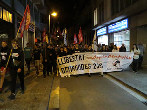 Manifestaci&oacute; per la llibertat dels nou CRD's detinguts a Sabadell i altres poblacions