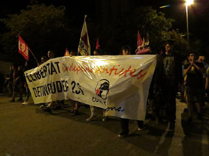 Manifestaci&oacute; per la llibertat dels nou CRD's detinguts a Sabadell i altres poblacions