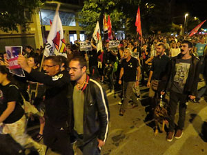 Manifestaci&oacute; per la llibertat dels nou CRD's detinguts a Sabadell i altres poblacions