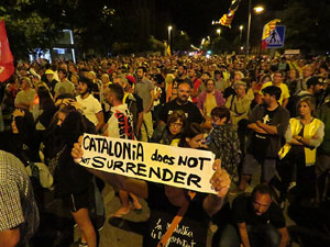 Manifestaci&oacute; per la llibertat dels nou CRD's detinguts a Sabadell i altres poblacions