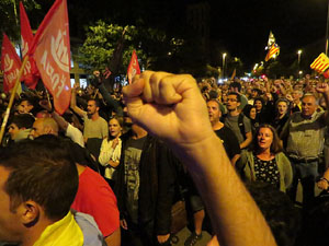 Manifestaci&oacute; per la llibertat dels nou CRD's detinguts a Sabadell i altres poblacions