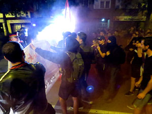 Manifestaci&oacute; per la llibertat dels nou CRD's detinguts a Sabadell i altres poblacions