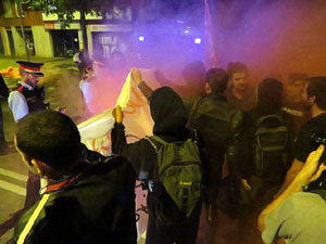 Manifestaci&oacute; per la llibertat dels nou CRD's detinguts a Sabadell i altres poblacions