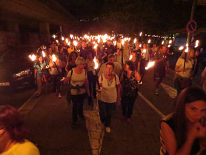 Marxa de Torxes de Girona per commemorar l'1-O