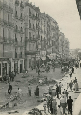 Obres a la Rambla de la Llibertat. 1959