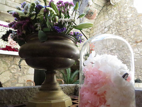 Temps de Flors 2019. Instal&middot;lacions i muntatges florals al pati de la Casa Boadas Formiga