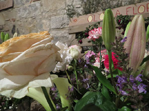 Temps de Flors 2019. Instal&middot;lacions i muntatges a Germanes Maria Gay, al carrer de la For&ccedil;a