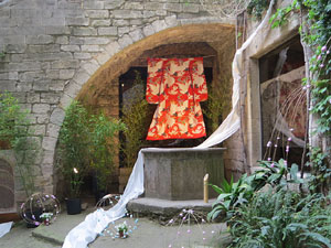 Temps de Flors 2019. Instal&middot;laci&oacute; floral al pati de La Pabordia