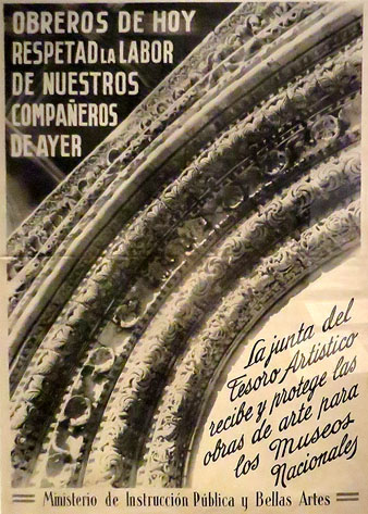 Cartell del Ministerio de Instrucci&oacute;n P&uacute;blica y Bellas Artes. Ca. 1937