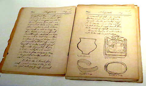 Diari d'excavaci&oacute; del Sepulcre dels Espleters (Salzadella) realitzat per Josep Colominas. Maig de 1917