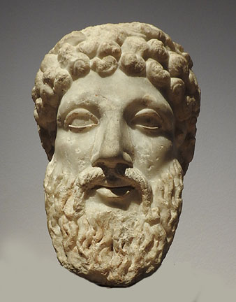 Herma de marbre. C&ograve;pia romana d'un model grec. Segle II dC