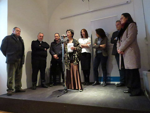 Parlament introductori de S&iacute;lvia Planas, directora del Museu d'Hist&ograve;ria de Girona, durant la inauguraci&oacute;