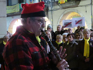 Concentraci&oacute; a la pla&ccedil;a del Vi per la independ&egrave;ncia i la llibertat dels presos pol&iacute;tics