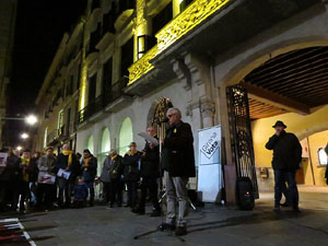 Concentraci&oacute; a la pla&ccedil;a del Vi per la independ&egrave;ncia i la llibertat dels presos pol&iacute;tics