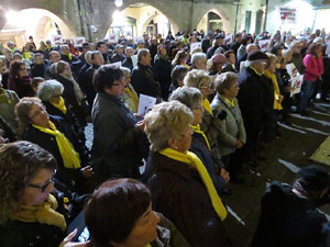 Concentraci&oacute; a la pla&ccedil;a del Vi per la independ&egrave;ncia i la llibertat dels presos pol&iacute;tics