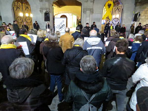 Concentraci&oacute; a la pla&ccedil;a del Vi per la independ&egrave;ncia i la llibertat dels presos pol&iacute;tics