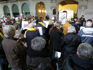 Concentraci&oacute; a la pla&ccedil;a del Vi per la independ&egrave;ncia i la llibertat dels presos pol&iacute;tics
