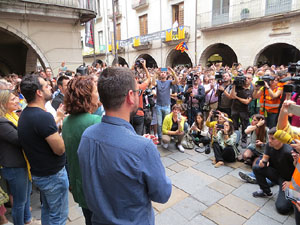 Concentraci&oacute; de rebuig de la sent&egrave;ncia a la pla&ccedil;a del Vi