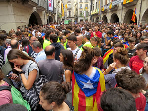 Concentraci&oacute; de rebuig de la sent&egrave;ncia a la pla&ccedil;a del Vi