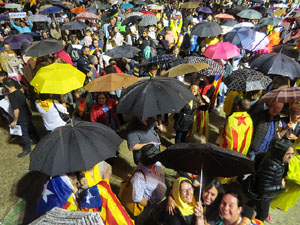 Concentraci&oacute; de rebuig de la sent&egrave;ncia a la pla&ccedil;a de l'U d'octubre de 2017