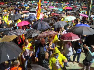 Concentraci&oacute; de rebuig de la sent&egrave;ncia a la pla&ccedil;a de l'U d'octubre de 2017