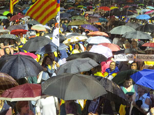 Concentraci&oacute; de rebuig de la sent&egrave;ncia a la pla&ccedil;a de l'U d'octubre de 2017