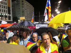 Concentraci&oacute; de rebuig de la sent&egrave;ncia a la pla&ccedil;a de l'U d'octubre de 2017