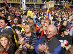 Concentraci&oacute; de rebuig de la sent&egrave;ncia a la pla&ccedil;a de l'U d'octubre de 2017