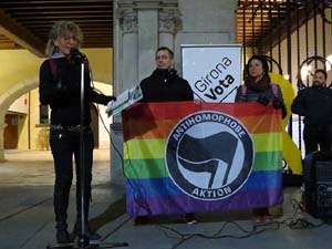 Concentraci&oacute; a la pla&ccedil;a del Vi per la independ&egrave;ncia i la llibertat dels presos pol&iacute;tics