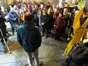 Concentraci&oacute; a la pla&ccedil;a del Vi per la independ&egrave;ncia i la llibertat dels presos pol&iacute;tics