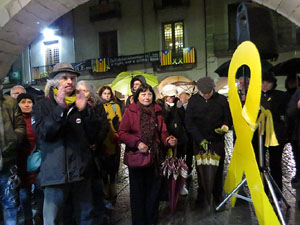 Concentraci&oacute; a la pla&ccedil;a del Vi per la independ&egrave;ncia i la llibertat dels presos pol&iacute;tics