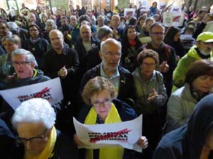 Concentraci&oacute; a la pla&ccedil;a del Vi per la independ&egrave;ncia i la llibertat dels presos pol&iacute;tics
